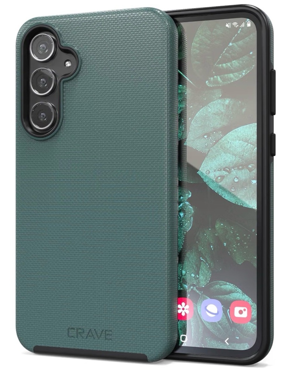CRAVE dual Guard for Samsung Galaxy A55 case forest green 6.6 inch dual layer